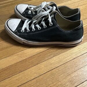 Converse Black Low-Tops with White Soles